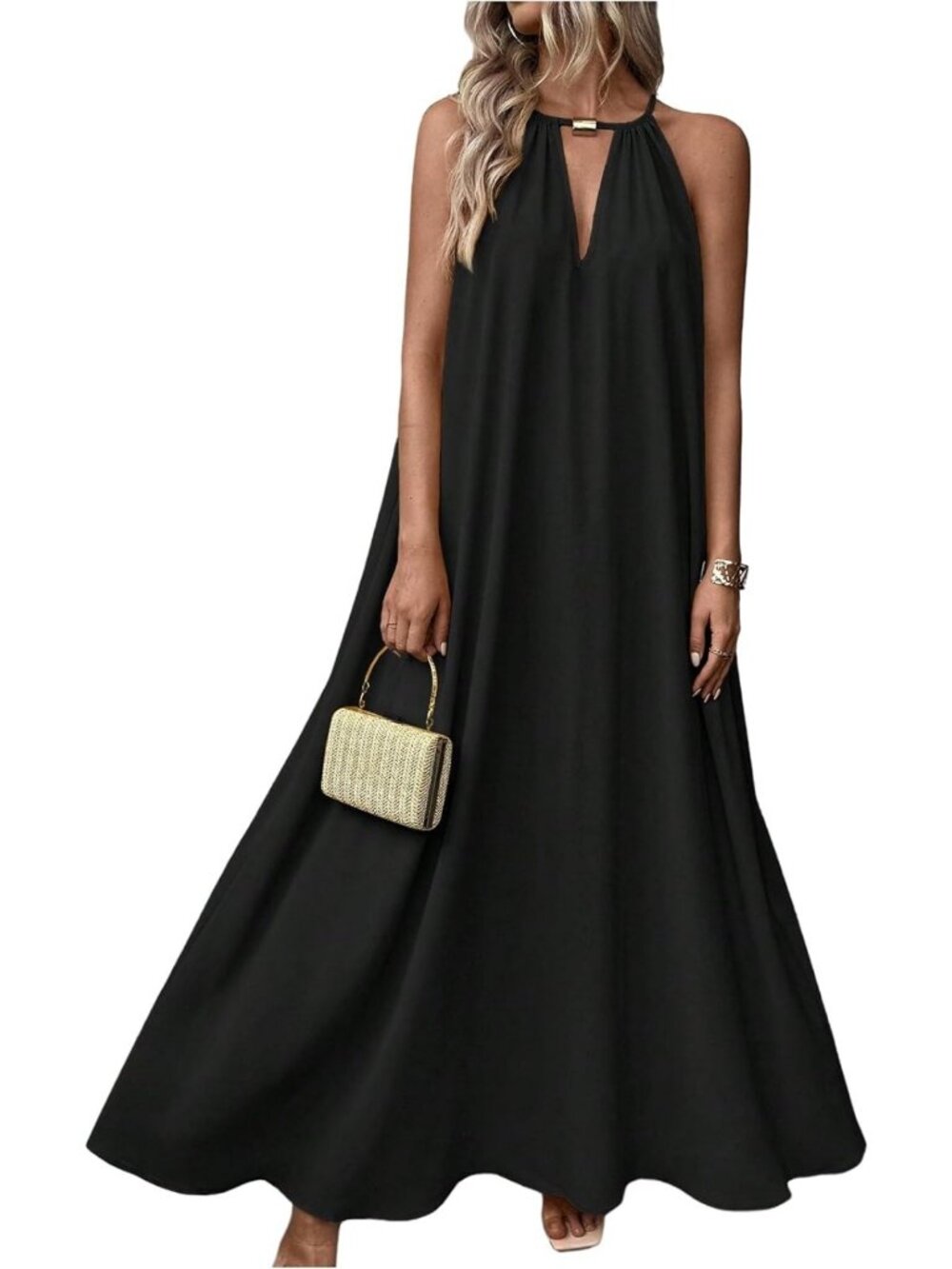 Flowy Summer Maxi Dress for Women | Beach Vacation, Wedding Guest, Resort Wear